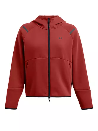 UNDER ARMOUR | Veste à capuche pour femme UA Unstoppable Fleece avec zip intégral | dunkelrot
